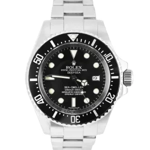 Rolex Sea-Dweller Deepsea PAPERS Stainless Steel Black 44mm 116660 Watch B P