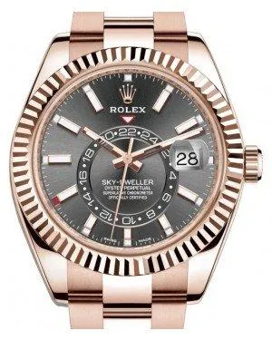 Rolex Sky-Dweller 42mm Rose Gold Dark Rhodium Dial New 2022  326935