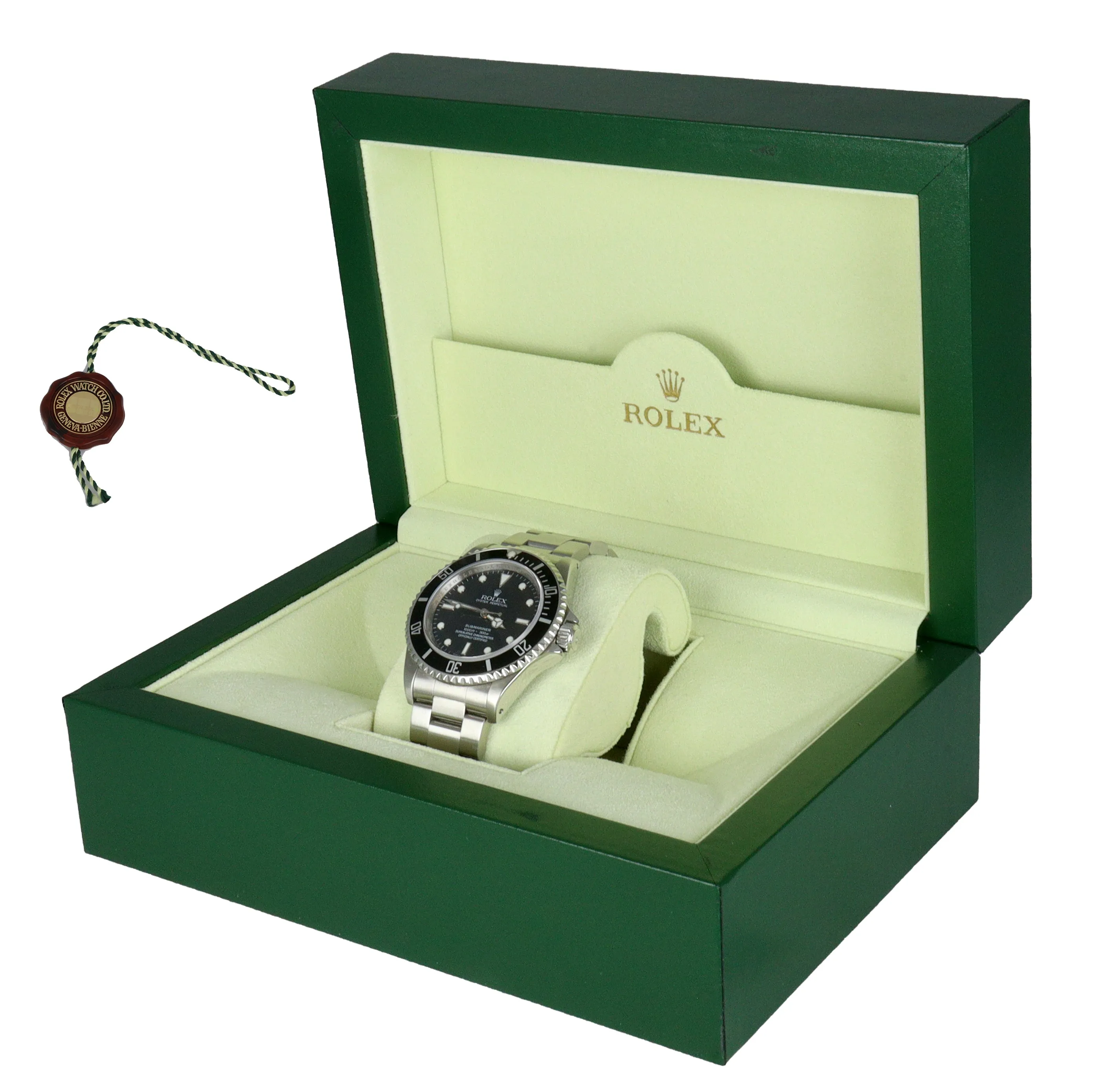 Rolex Submariner 4-Line No-Date 14060 ENGRAVED REHAUT Stainless Steel Z Black