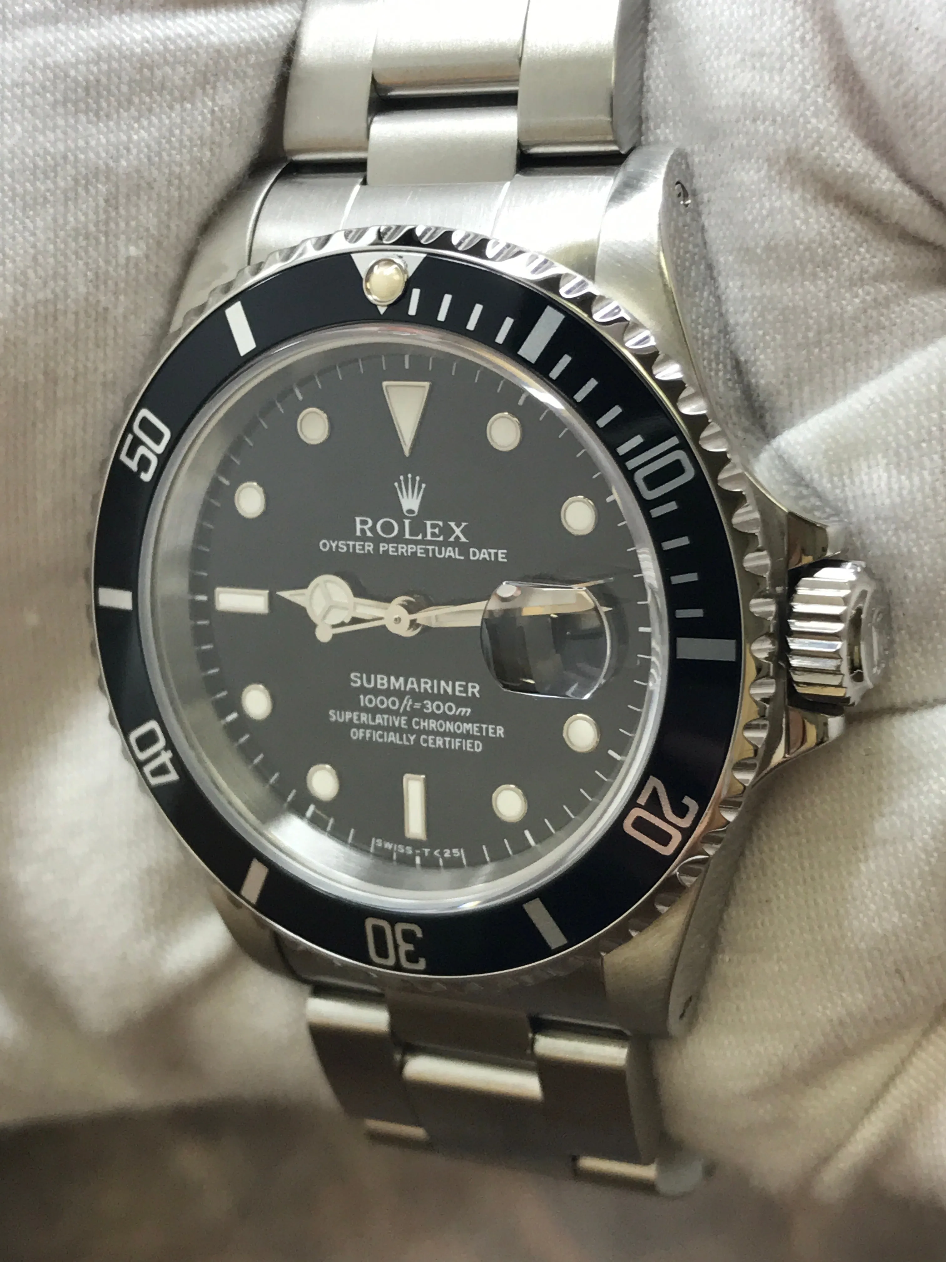 Rolex Submariner Date 16610 Black Dial Automatic Men's Watch