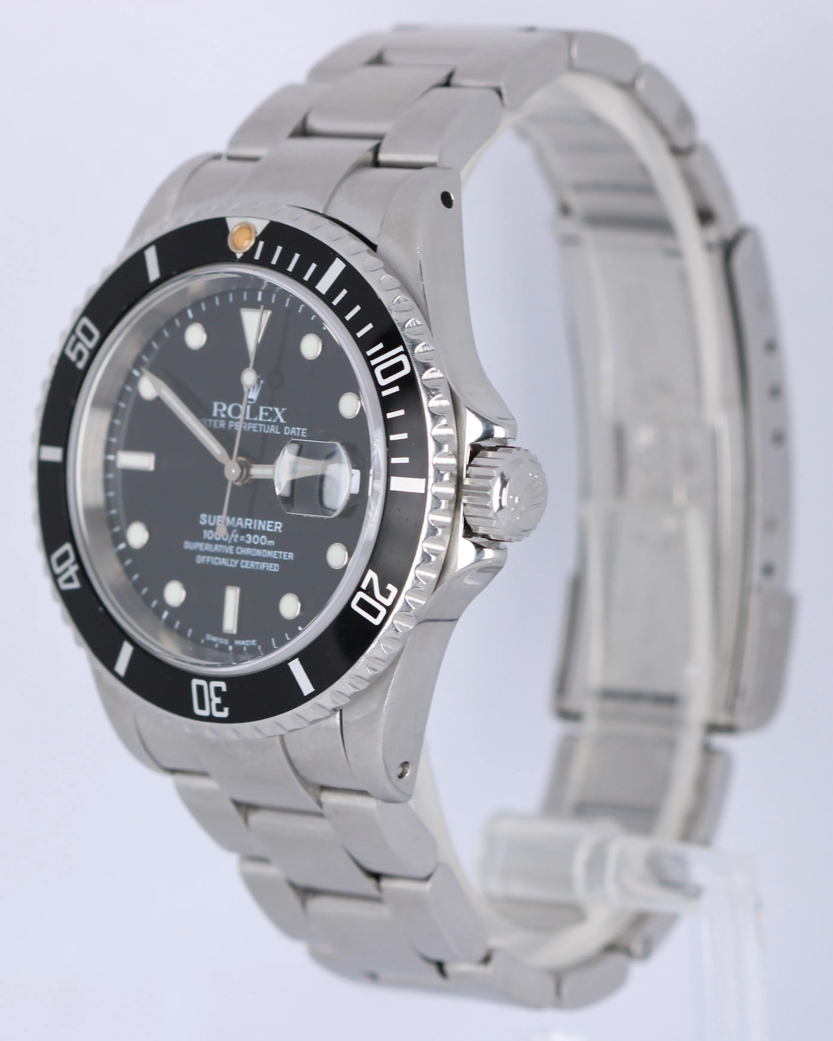Rolex Submariner Date 40mm Black Dial Stainless Steel 16610 Watch