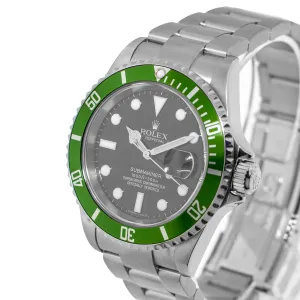 Rolex Submariner Date 40mm Stainless Steel Black Dial & Green Bezel "Kermit" 16610LV