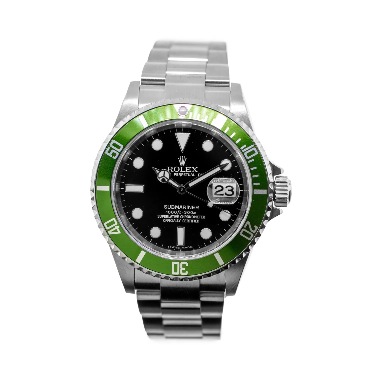 Rolex Submariner Date 40mm Stainless Steel Black Dial & Green Bezel "Kermit" 16610LV