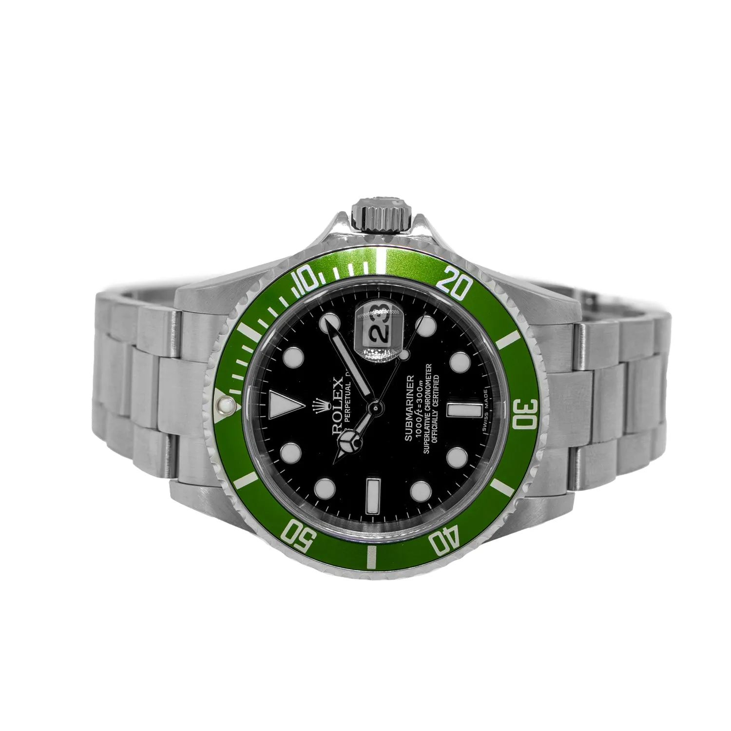 Rolex Submariner Date 40mm Stainless Steel Black Dial & Green Bezel "Kermit" 16610LV