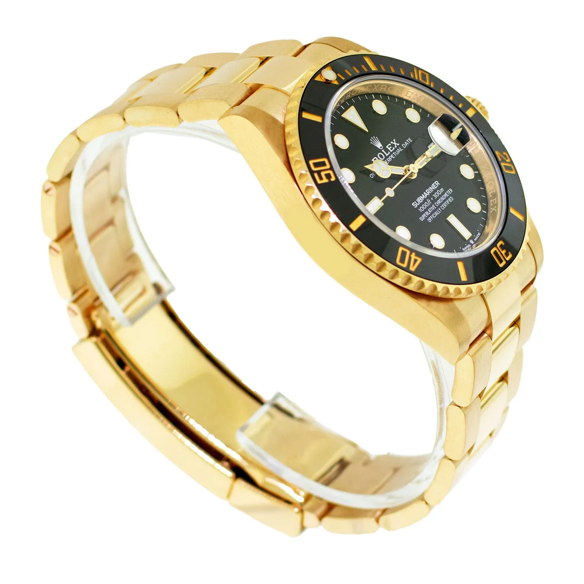 Rolex Submariner Date 41mm Yellow Gold Black Index Dial & Black Ceramic Bezel 126618