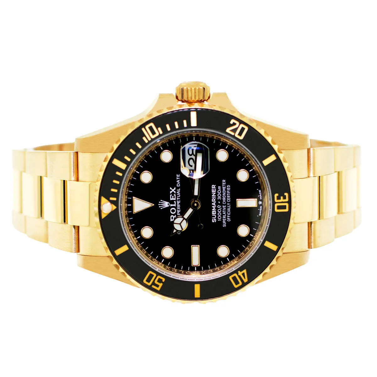 Rolex Submariner Date 41mm Yellow Gold Black Index Dial & Black Ceramic Bezel 126618
