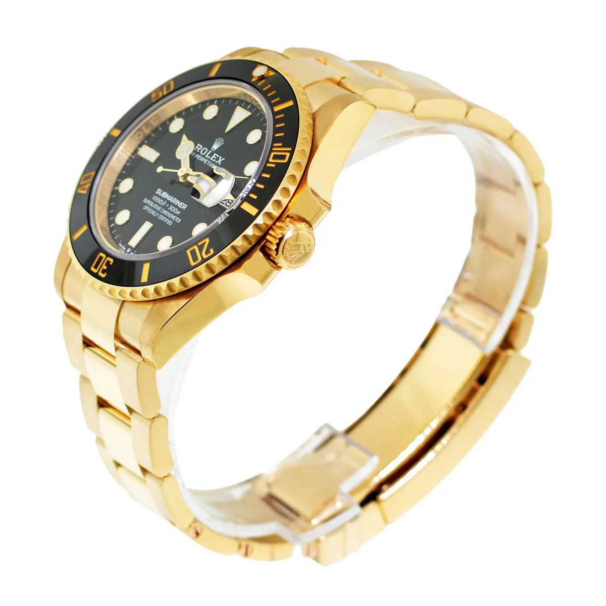 Rolex Submariner Date 41mm Yellow Gold Black Index Dial & Black Ceramic Bezel 126618