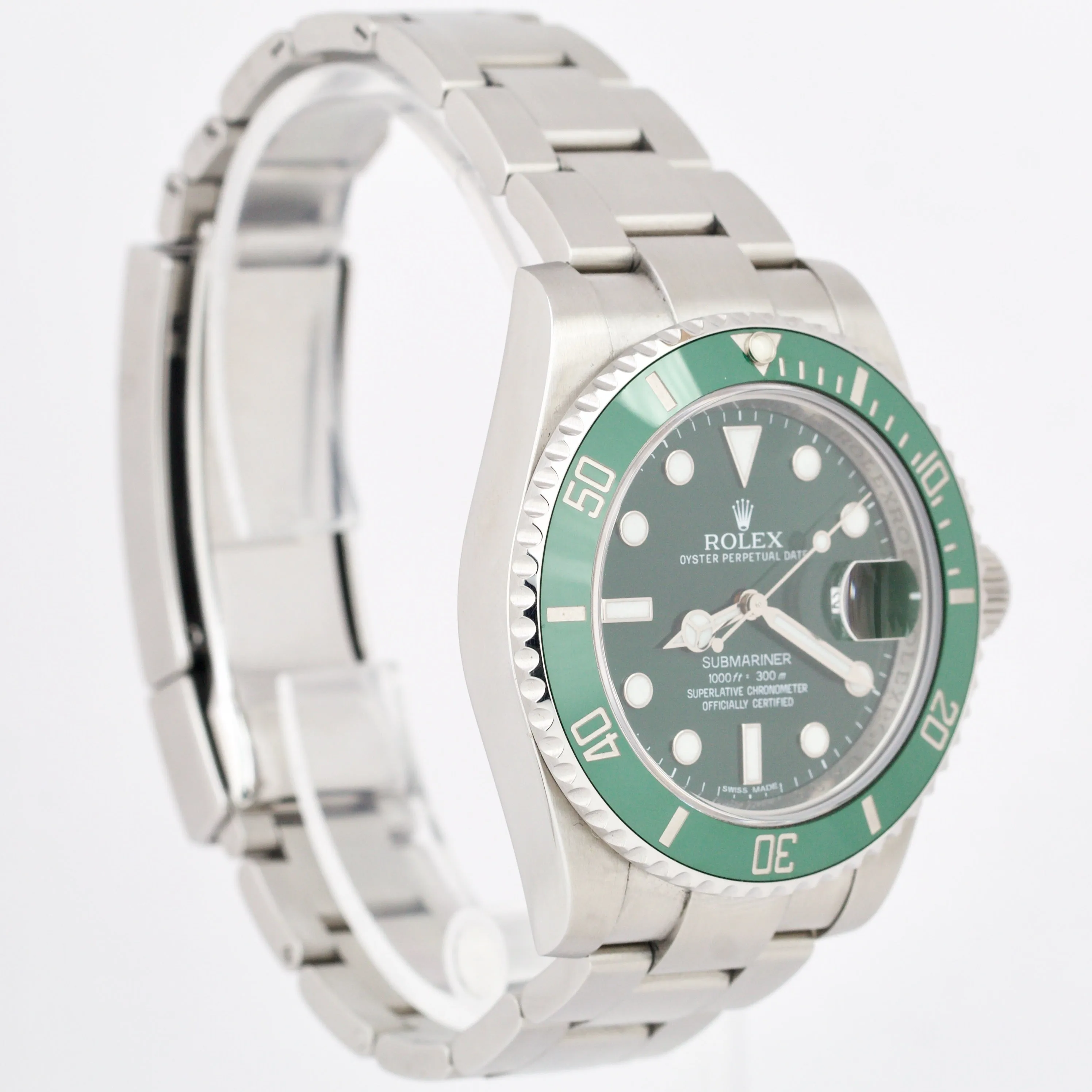 Rolex Submariner Date HULK Stainless Steel Green 40mm 116610 LV Watch CARD B P