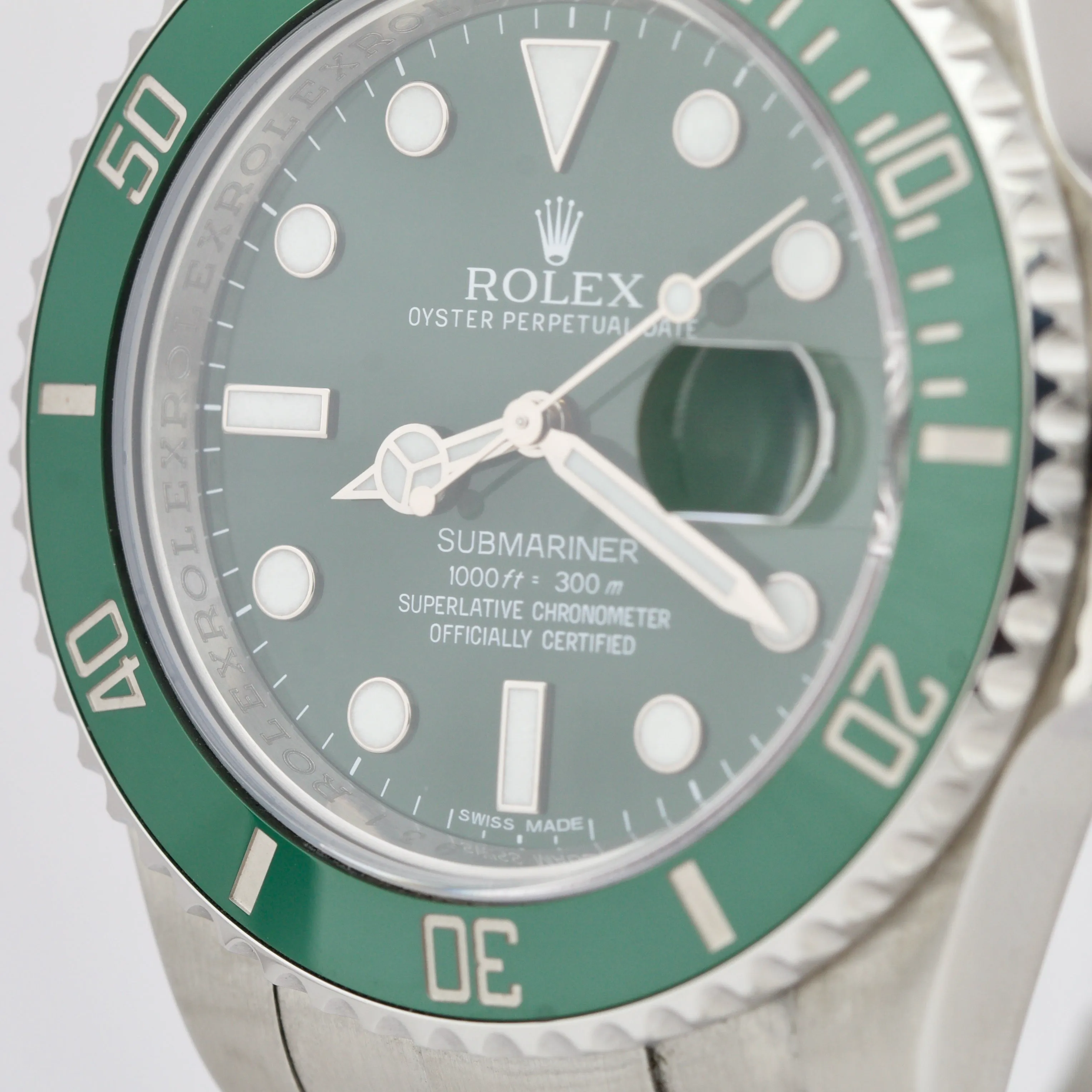 Rolex Submariner Date HULK Stainless Steel Green 40mm 116610 LV Watch CARD B P