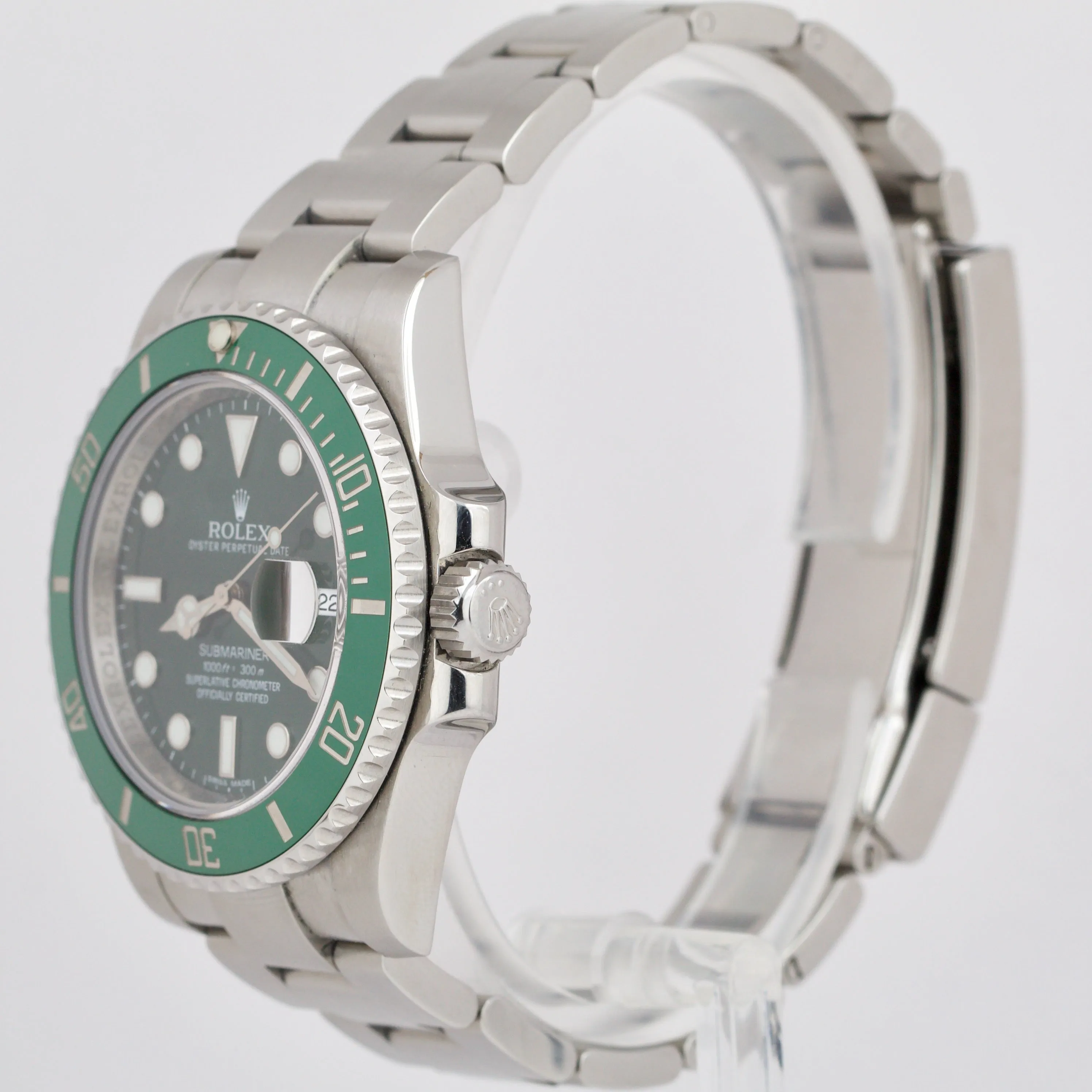 Rolex Submariner Date HULK Stainless Steel Green 40mm 116610 LV Watch CARD B P