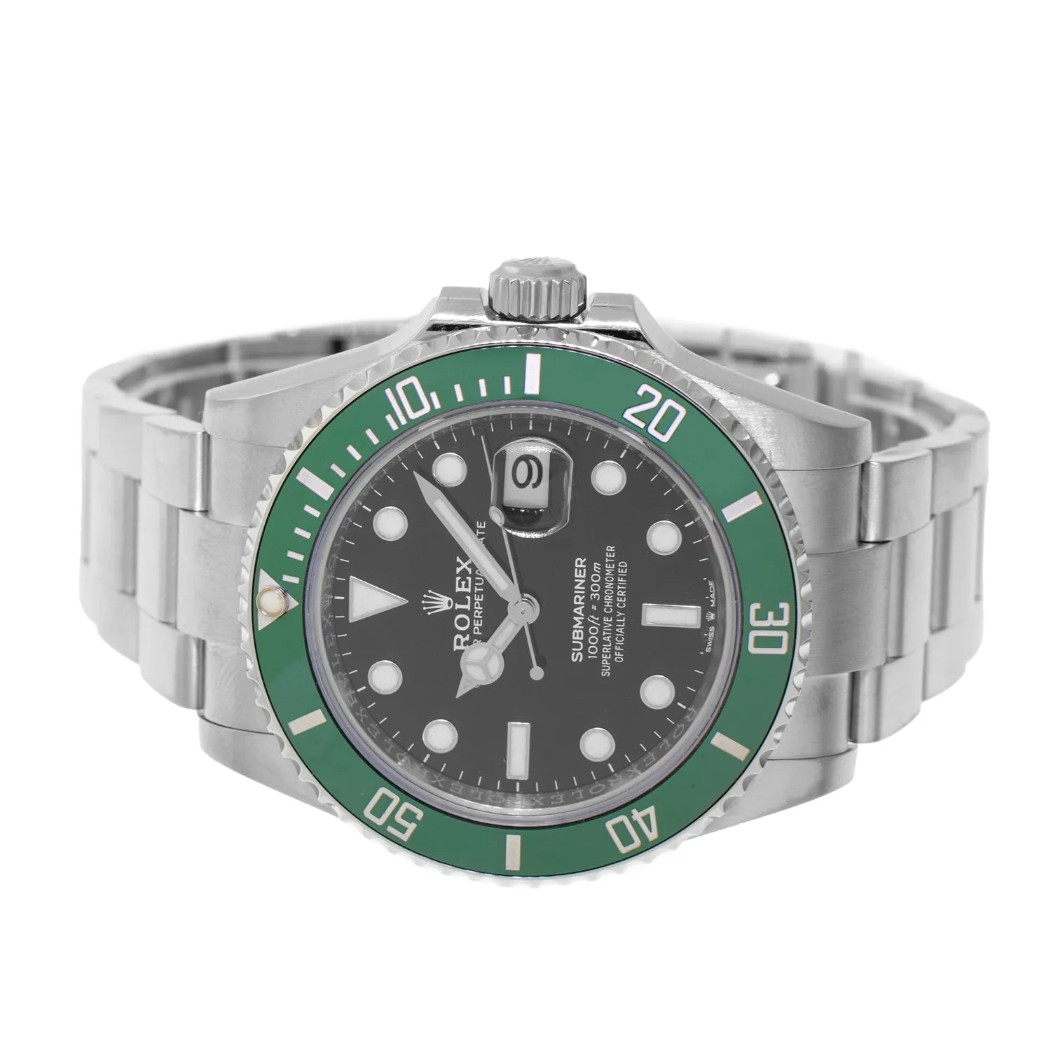 Rolex Submariner "Green Kermit" 41mm Steel Black Dial Green Bezel 126610LV