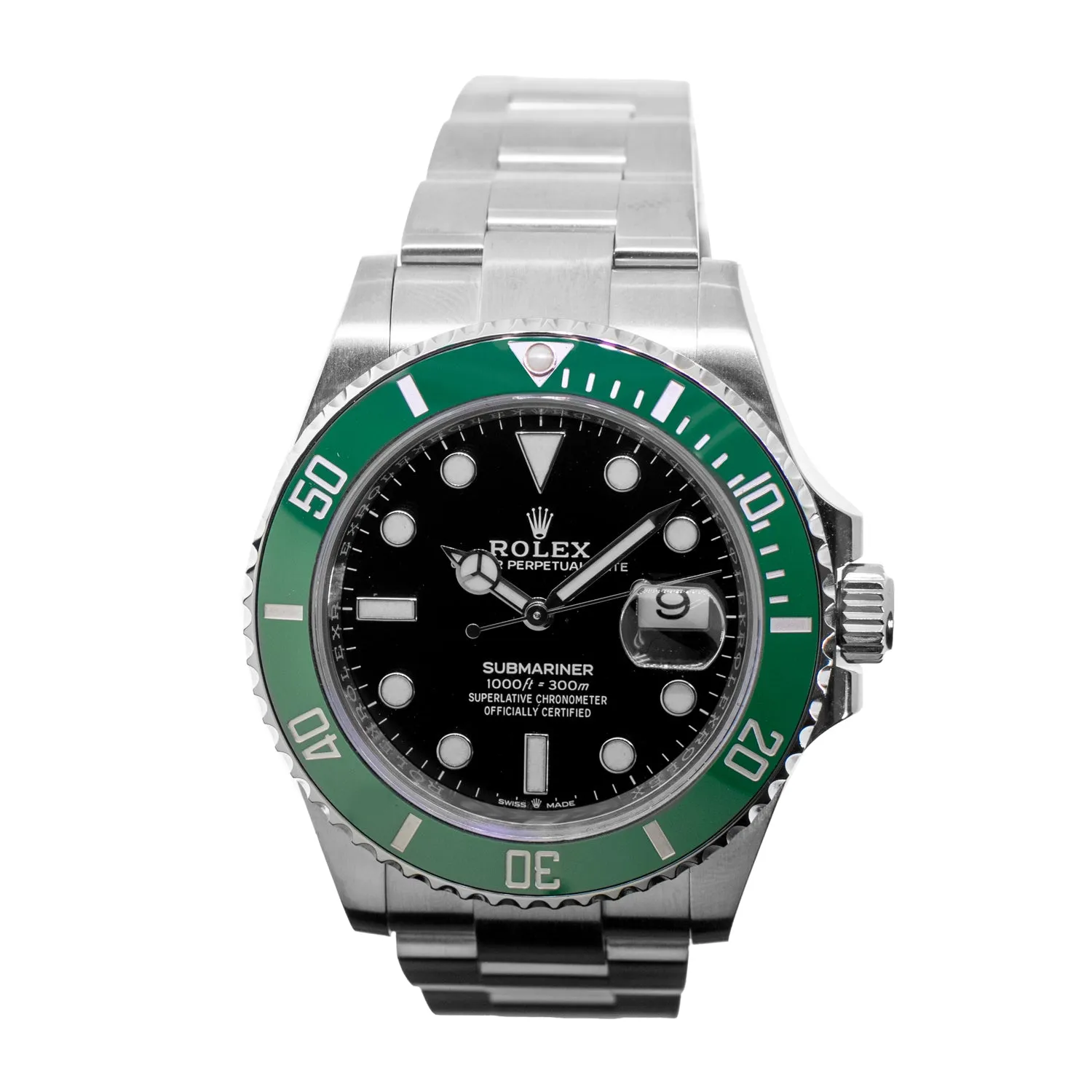 Rolex Submariner "Green Kermit" 41mm Steel Black Dial Green Bezel 126610LV