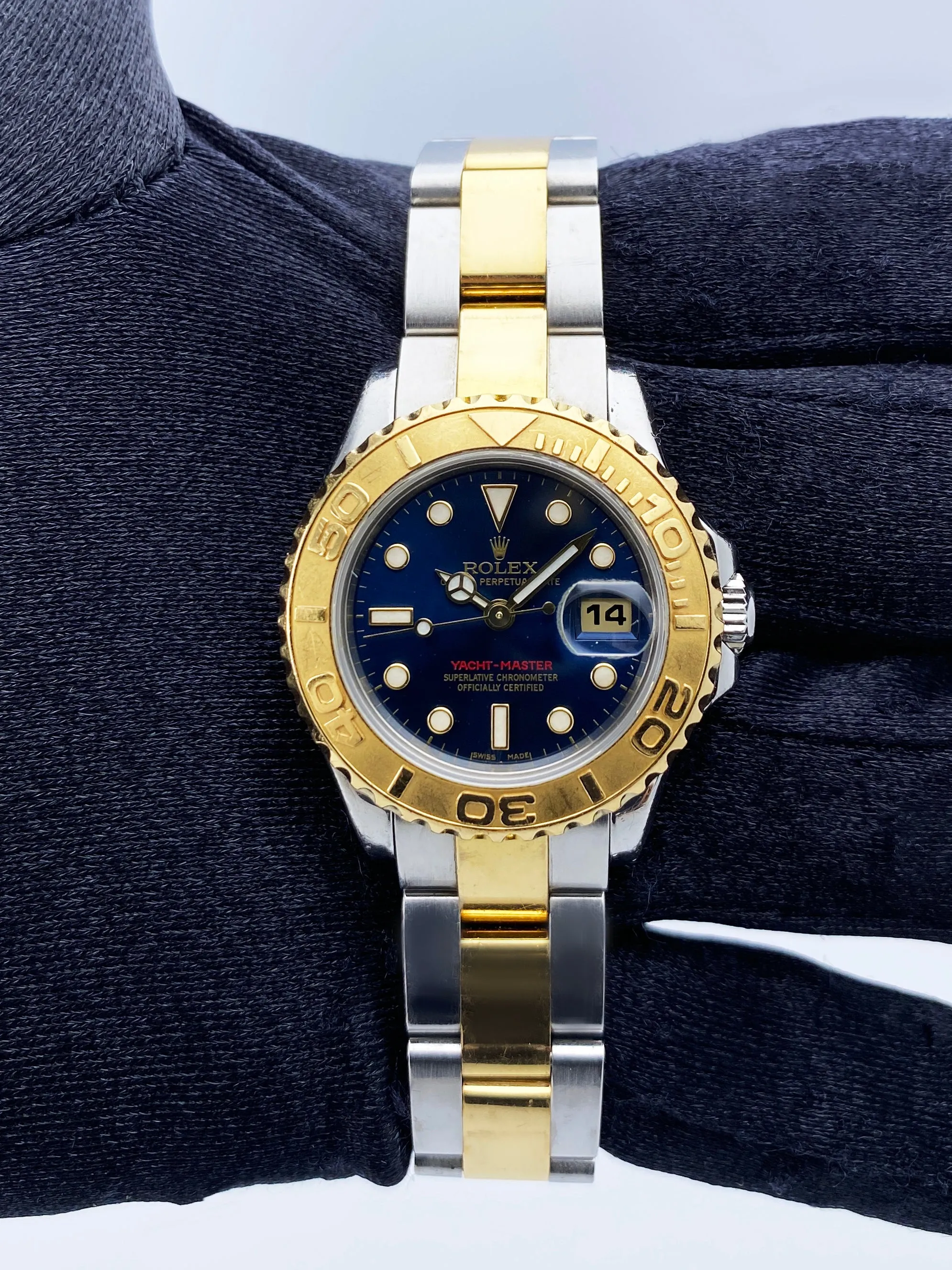Rolex Yacht-Master 169623 Blue Dial Ladies Watch Box Papers