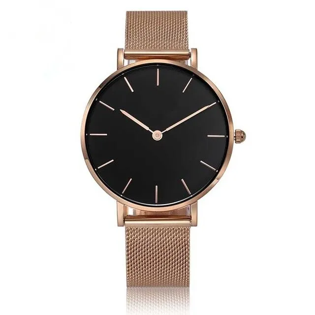 Rose Gold Mesh Watches