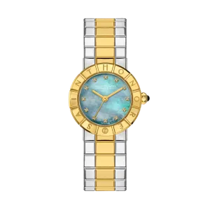 Saint Honore ORSAY Women's Green MOP Dial Stainless Steel/Gold Bracelet Watch