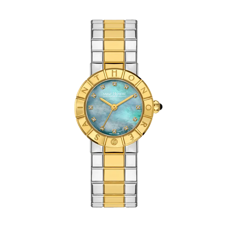 Saint Honore ORSAY Women's Green MOP Dial Stainless Steel/Gold Bracelet Watch