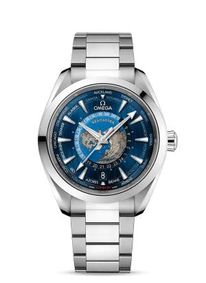Seamaster Aqua Terra 150M Co-Axial Master Chronometer GMT Worldtimer 43 mm