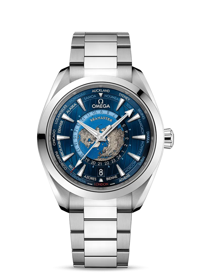 Seamaster Aqua Terra 150M Co-Axial Master Chronometer GMT Worldtimer 43 mm