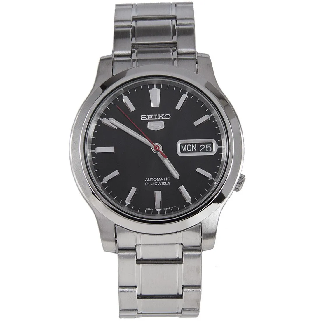 Seiko 5 Mechanical SNK795K1 SNK795 Black Dial Stainless Steel Watch