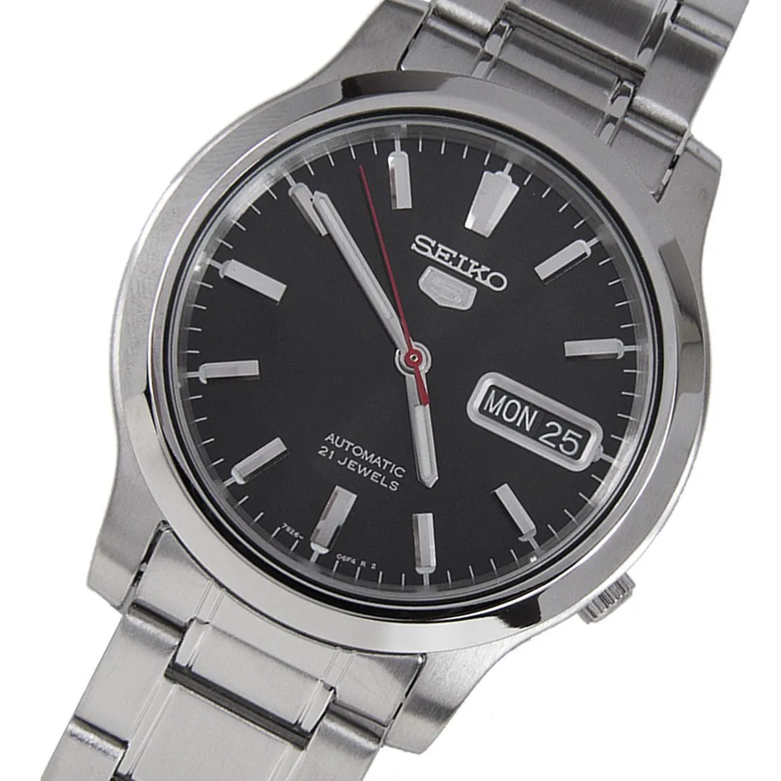 Seiko 5 Mechanical SNK795K1 SNK795 Black Dial Stainless Steel Watch