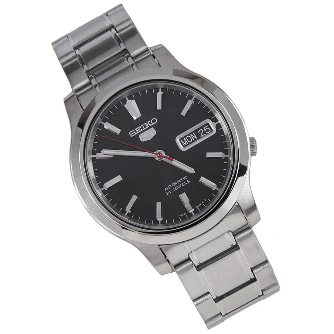 Seiko 5 Mechanical SNK795K1 SNK795 Black Dial Stainless Steel Watch