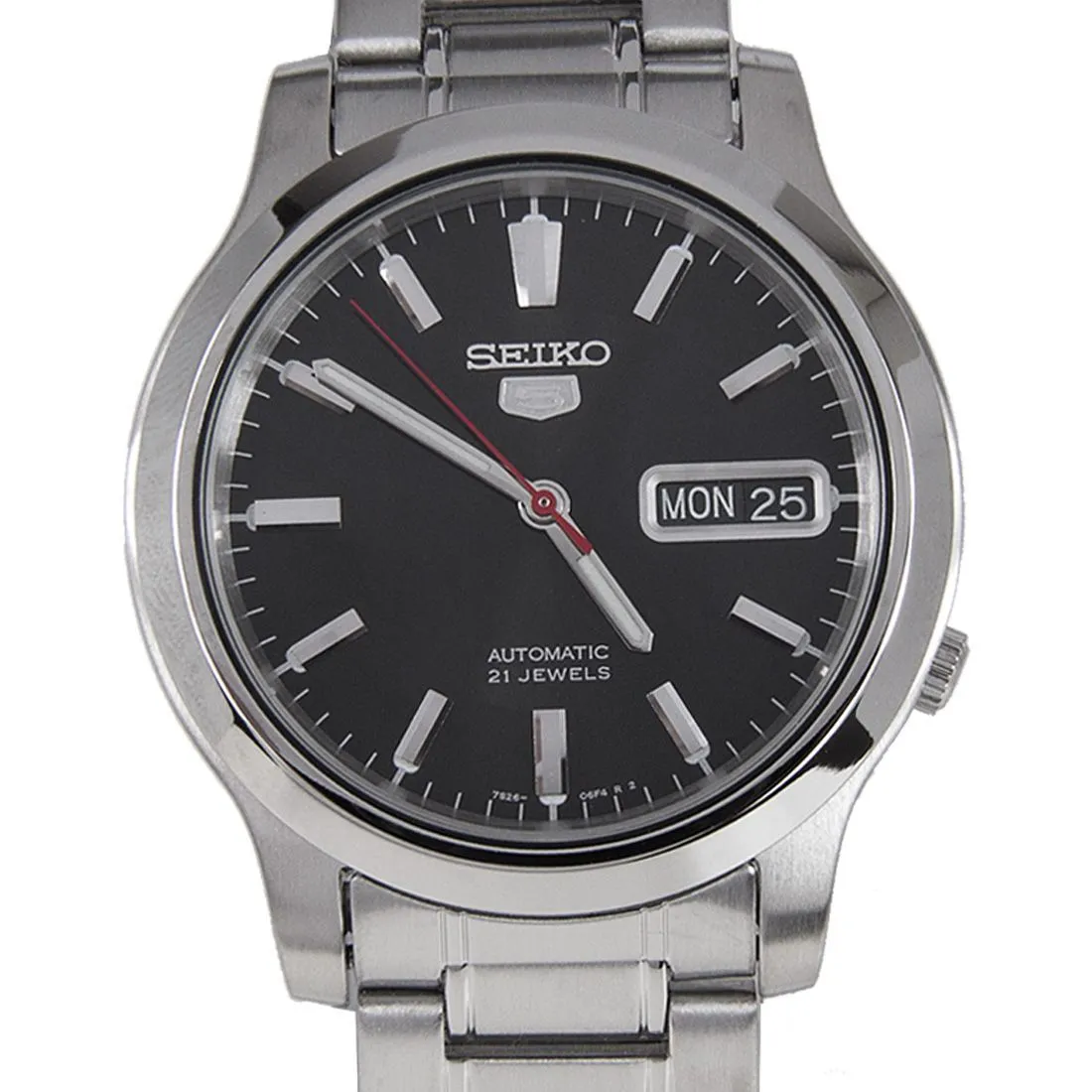 Seiko 5 Mechanical SNK795K1 SNK795 Black Dial Stainless Steel Watch