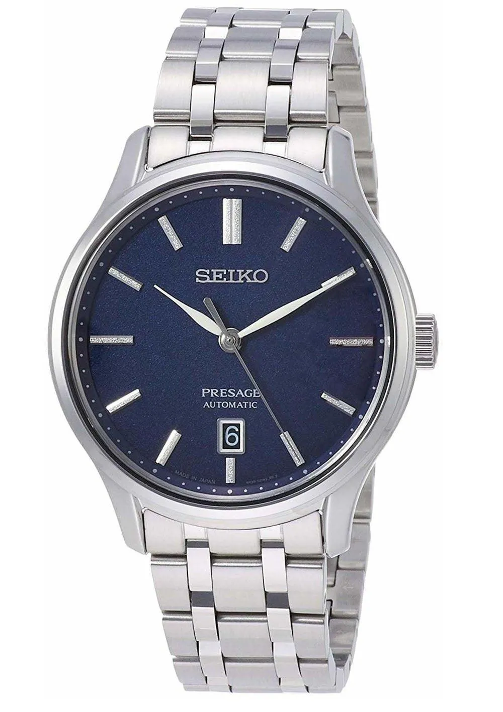 Seiko Presage Dark Blue Dial Steel Sapphire Glass Men's Watch SRPD41J1