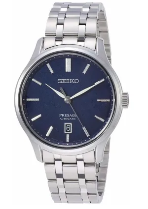 Seiko Presage Dark Blue Dial Steel Sapphire Glass Men's Watch SRPD41J1