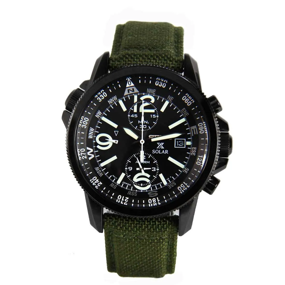Seiko Prospex Military Solar Green Nylon Watch SSC295 SSC295P1