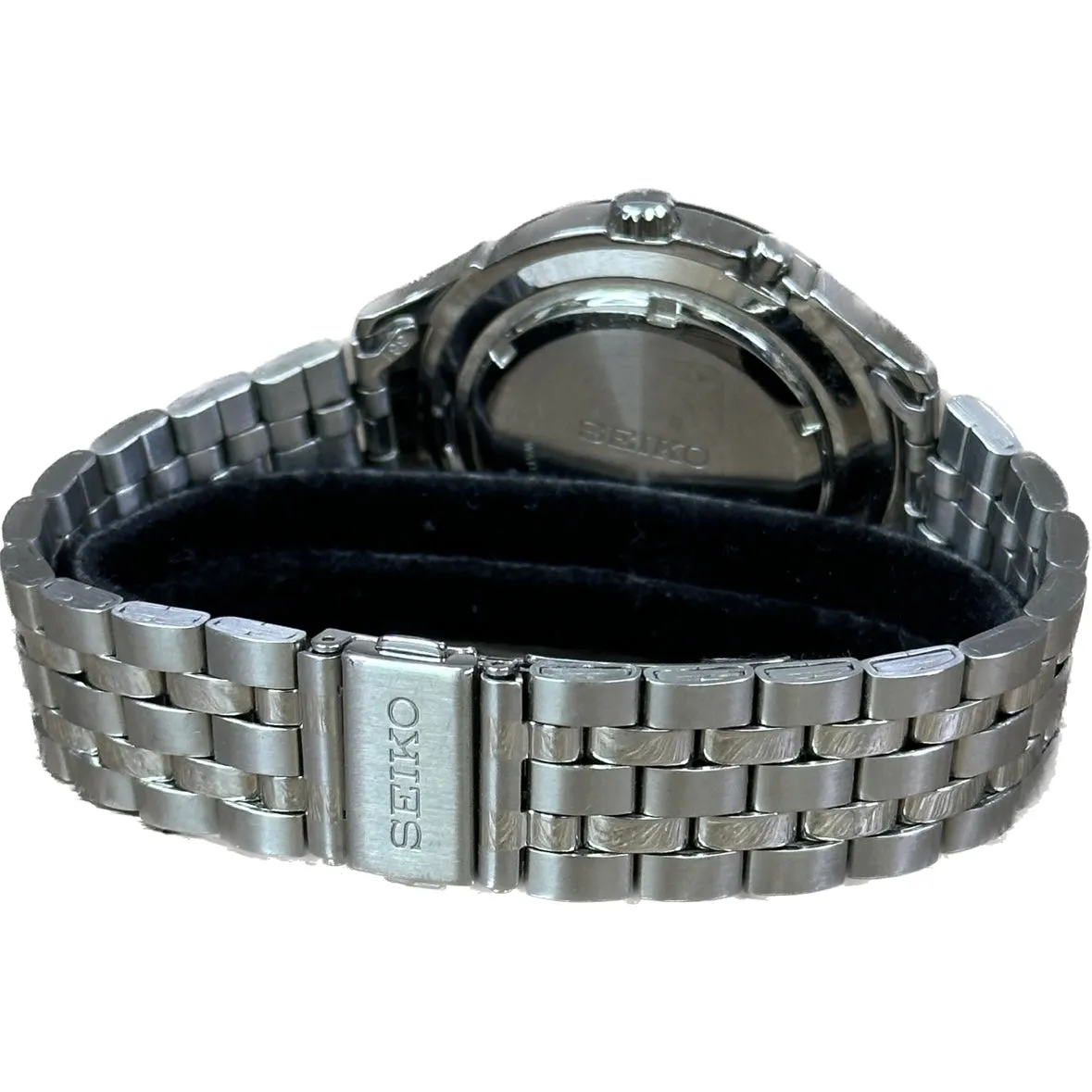 Seiko SKA659 Kinetic Black Dial Stainless Steel Mens Watch