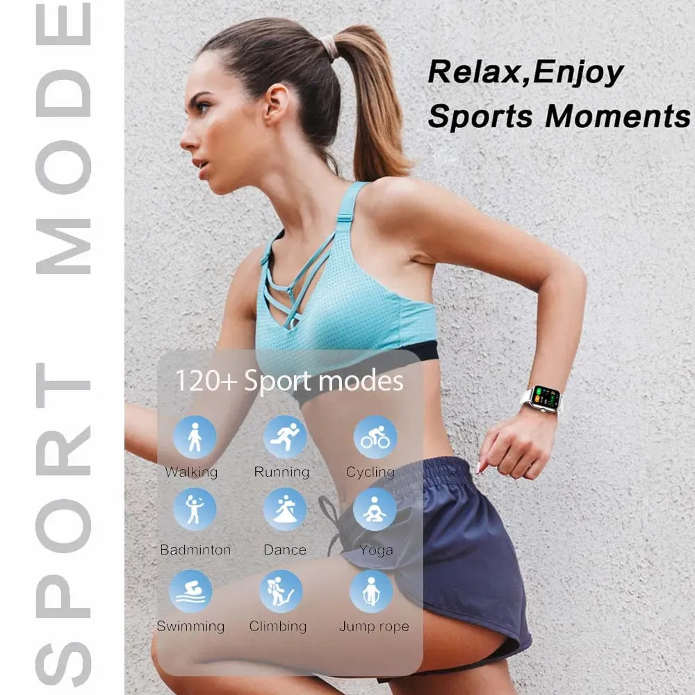 SENBONO New Women Smartwatch Bluetooth Call Heart Rate Blood Oxygen Tracker Sport Smart Watch Women Men for IOS Androird Xiaomi