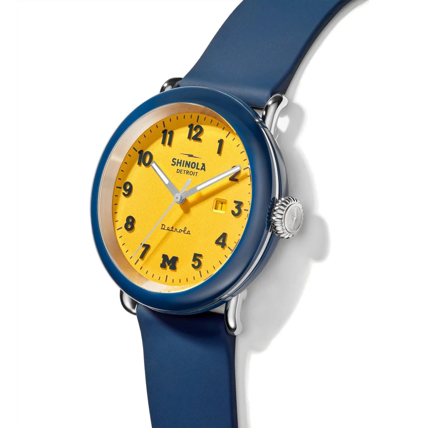Shinola 43MM Detrola Wolverine Maize Dial Watch S0120161968