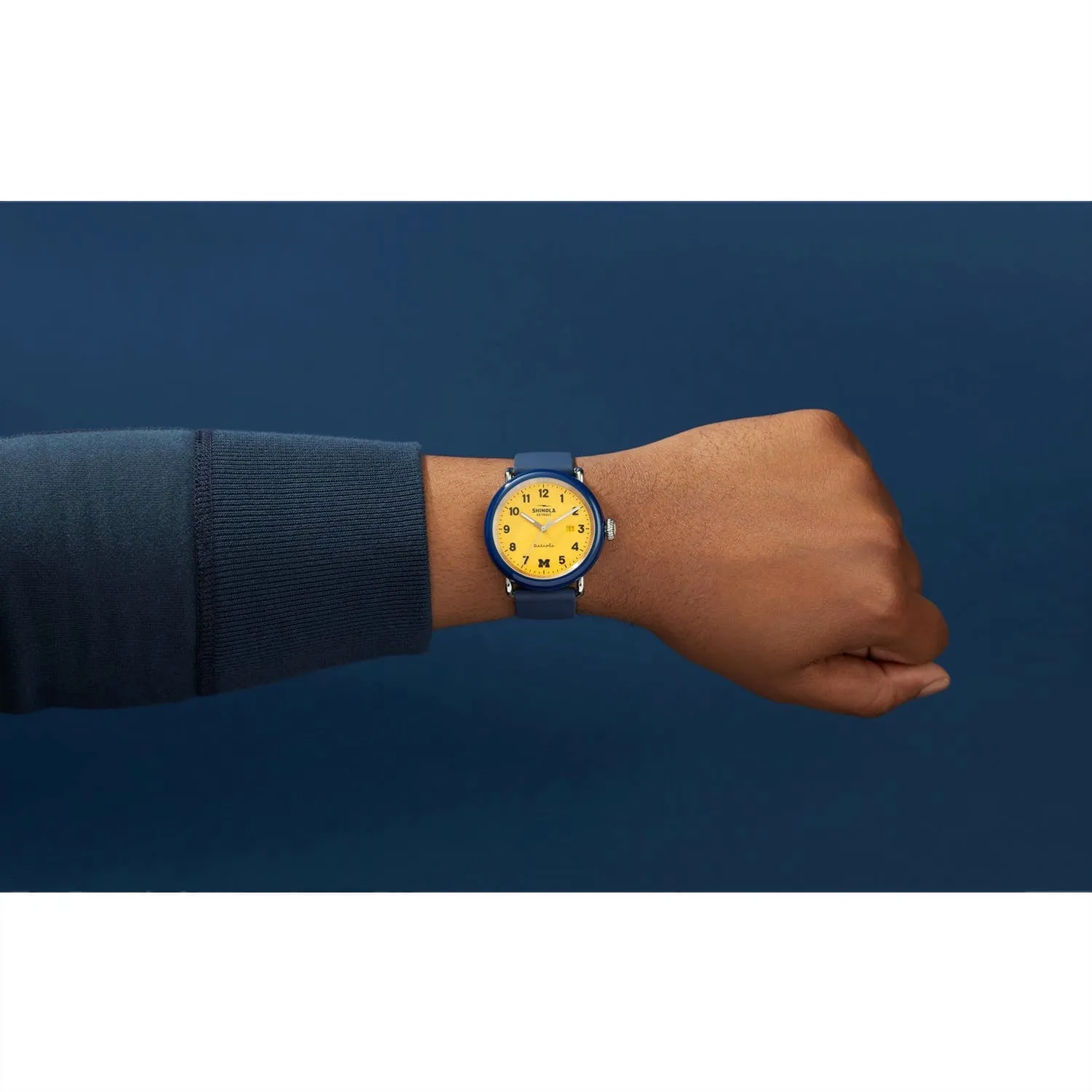 Shinola 43MM Detrola Wolverine Maize Dial Watch S0120161968