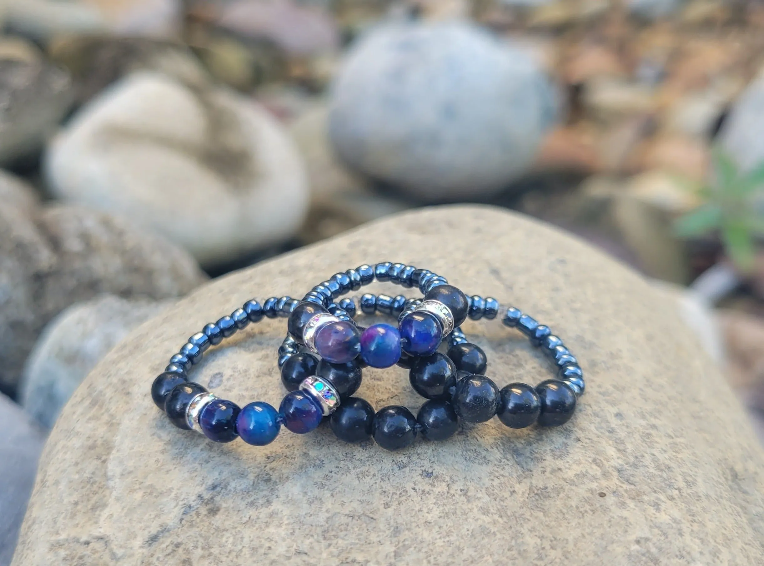 Shungite Power Rings for Jewelry, Smart Watches, Oculus and Smart Rings