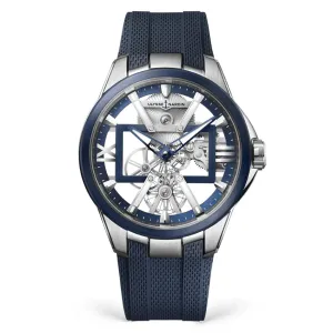 Skeleton X Blue - Rubber Strap - 42mm