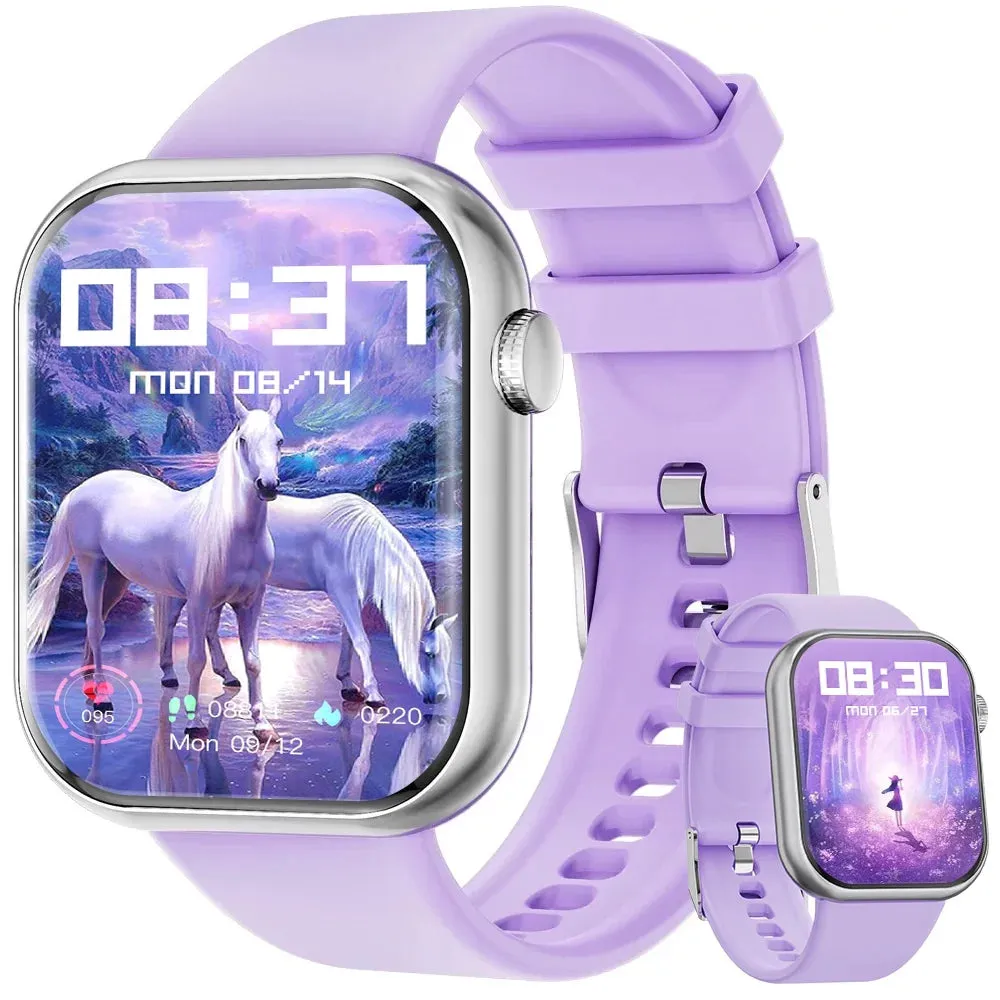 Smart Watch Women for Android Iphone with Fitness Tracker Calls Rate Monitor IP67 Waterproof