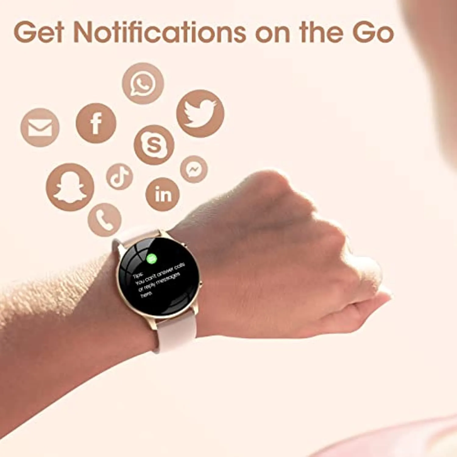 Smart Watches for Women, 2022 HD LCD Smart Watch for Android Phones and iPhone Compatible, 3ATM Waterproof Fitness Tracker with Heart Rate, Blood Oxygen, Sleep Monitor, Pedometer, Watch Pink