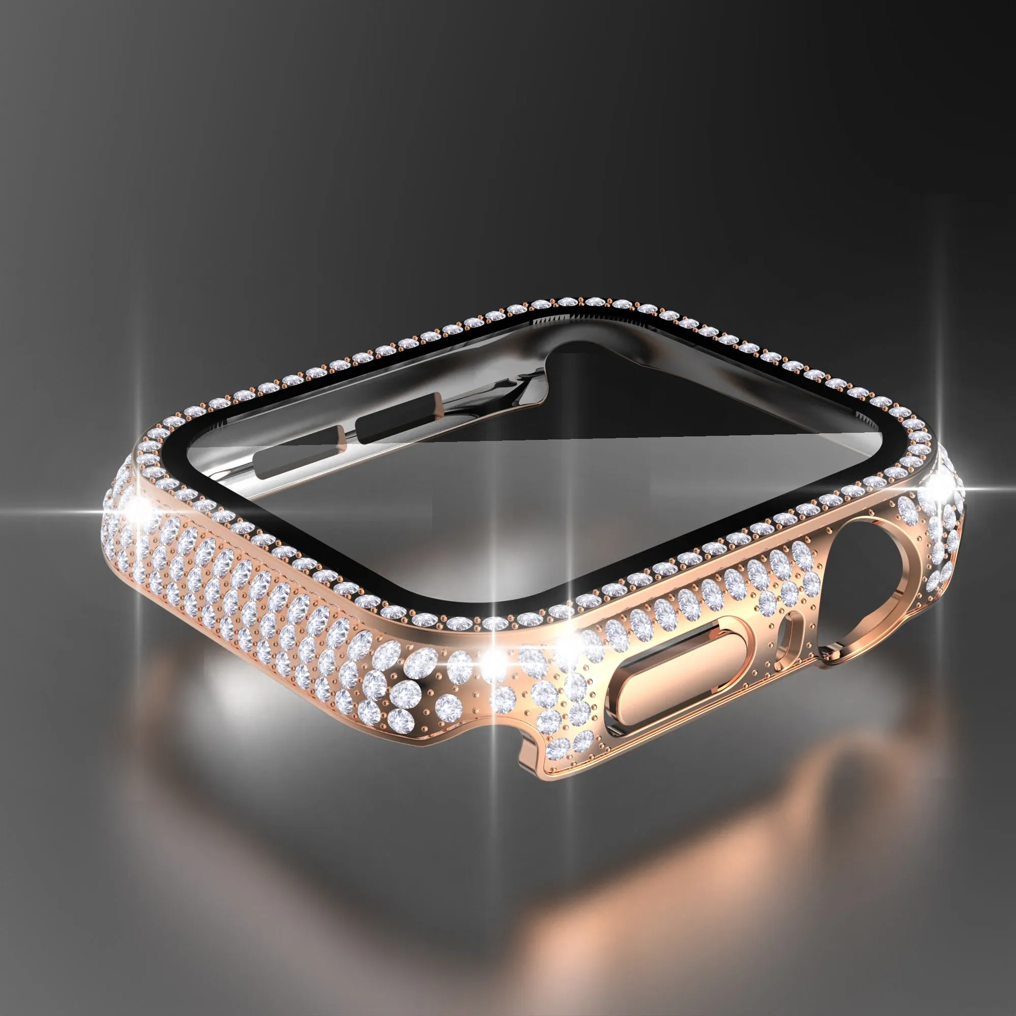 Sparkly Rhinestone Apple Watch Bling Bumper Case