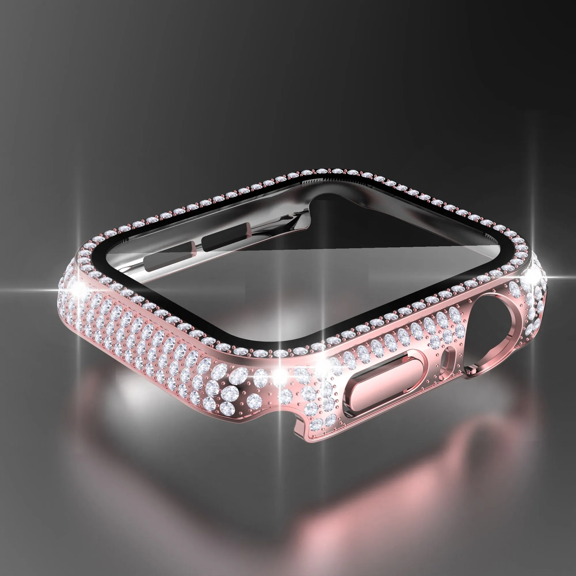 Sparkly Rhinestone Apple Watch Bling Bumper Case