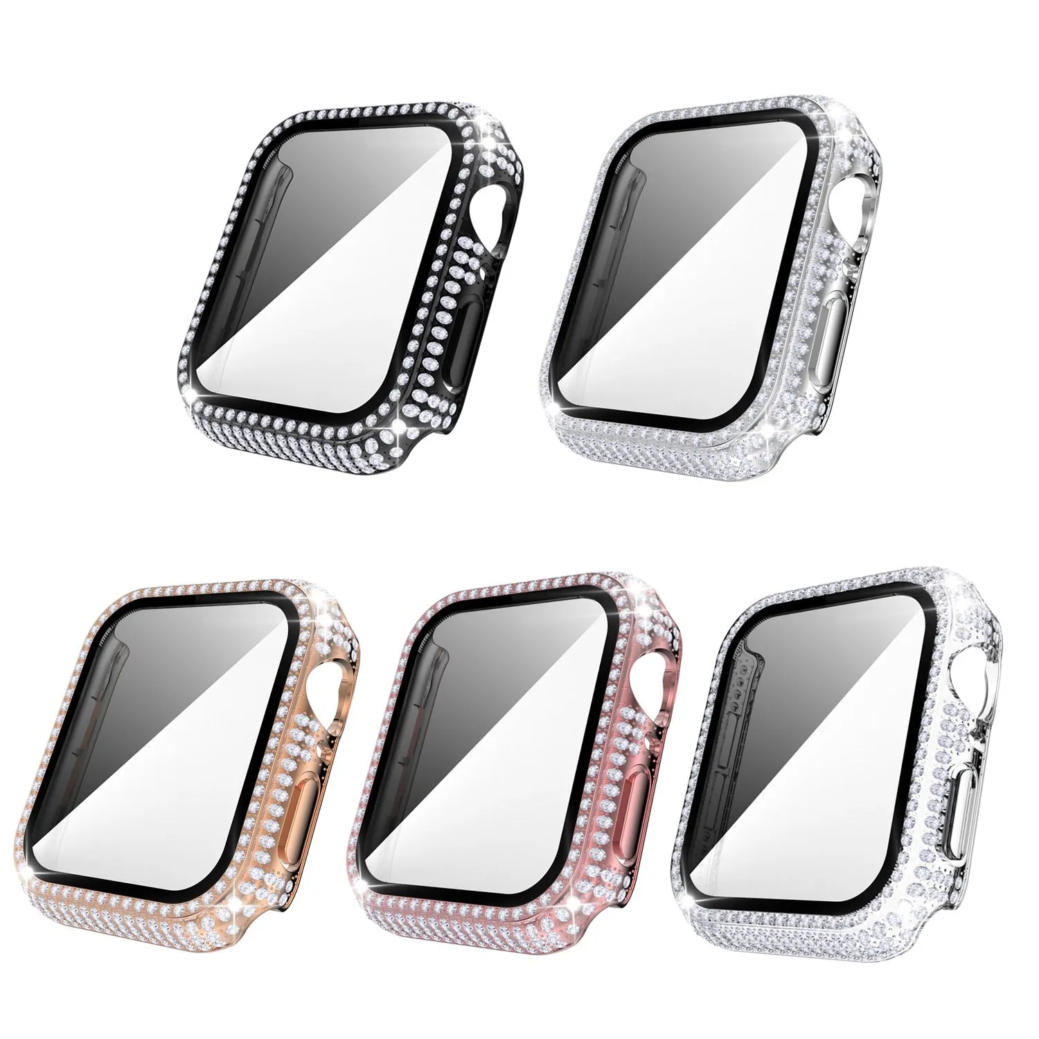 Sparkly Rhinestone Apple Watch Bling Bumper Case