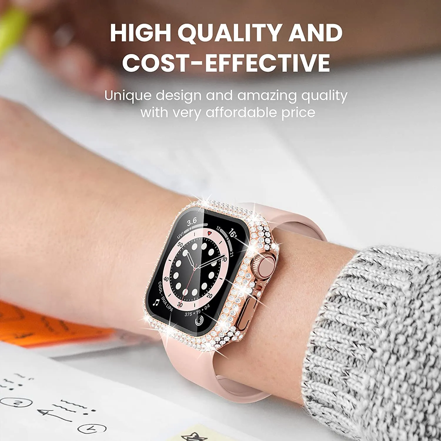 Sparkly Rhinestone Apple Watch Bling Bumper Case