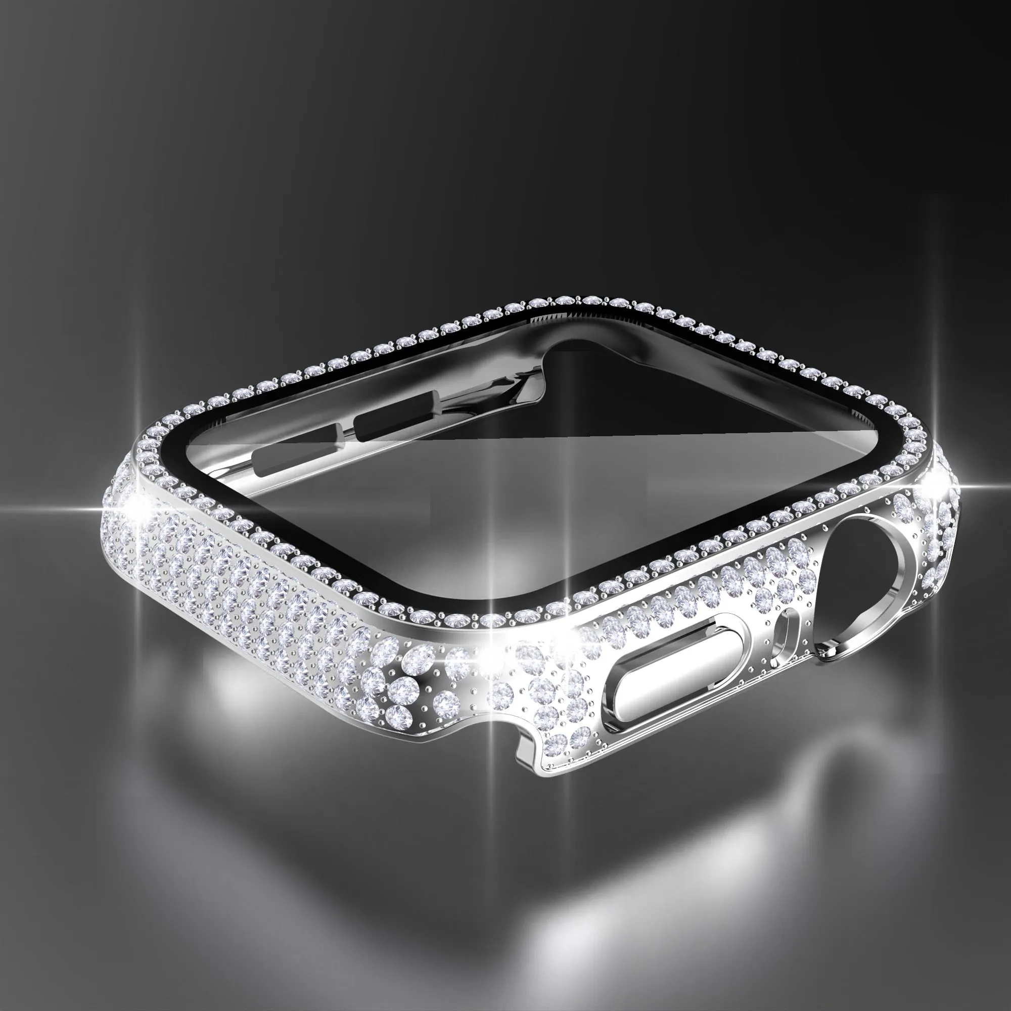 Sparkly Rhinestone Apple Watch Bling Bumper Case