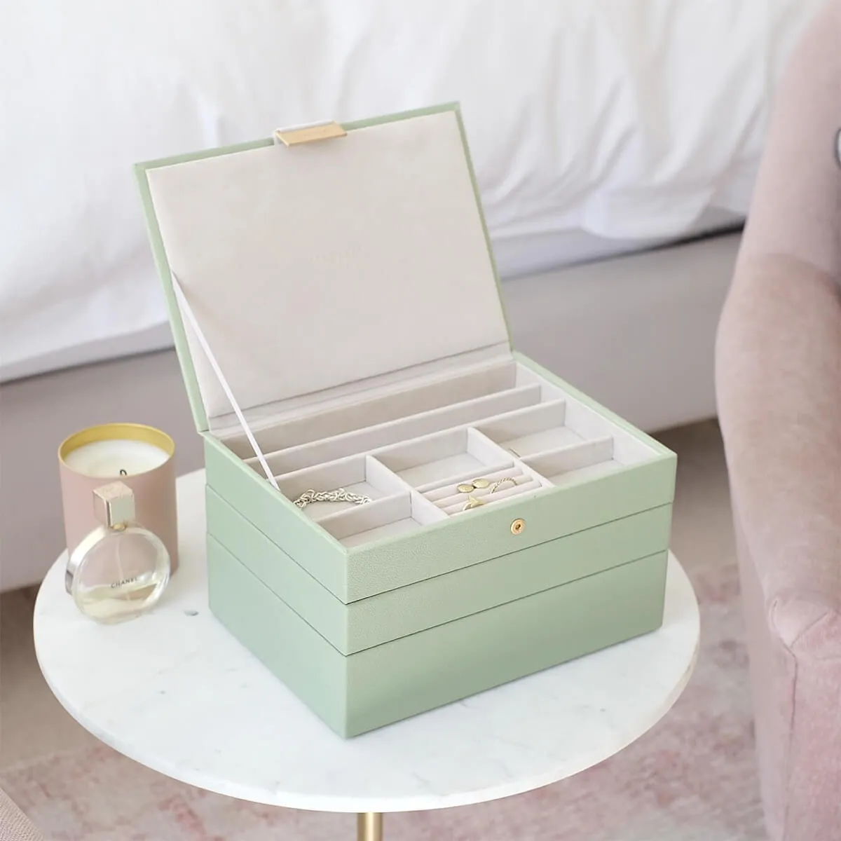 Stackers Classic Jewellery Box (Set) - Sage Green