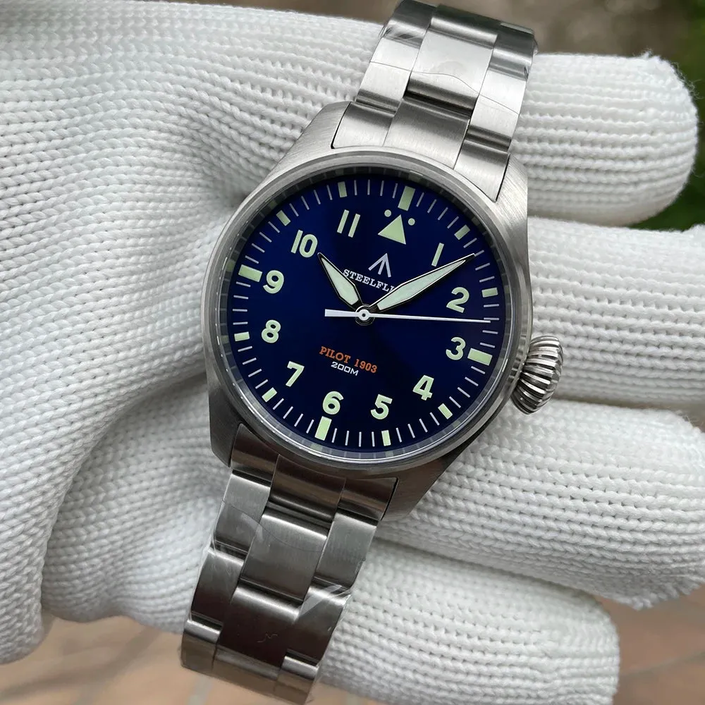 Steelflier 39mm VH31 Quartz Pilot Watch SF740