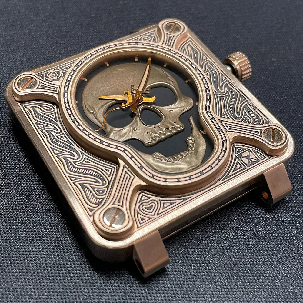 Steelflier SF761S Burning Skull Bronze Watch