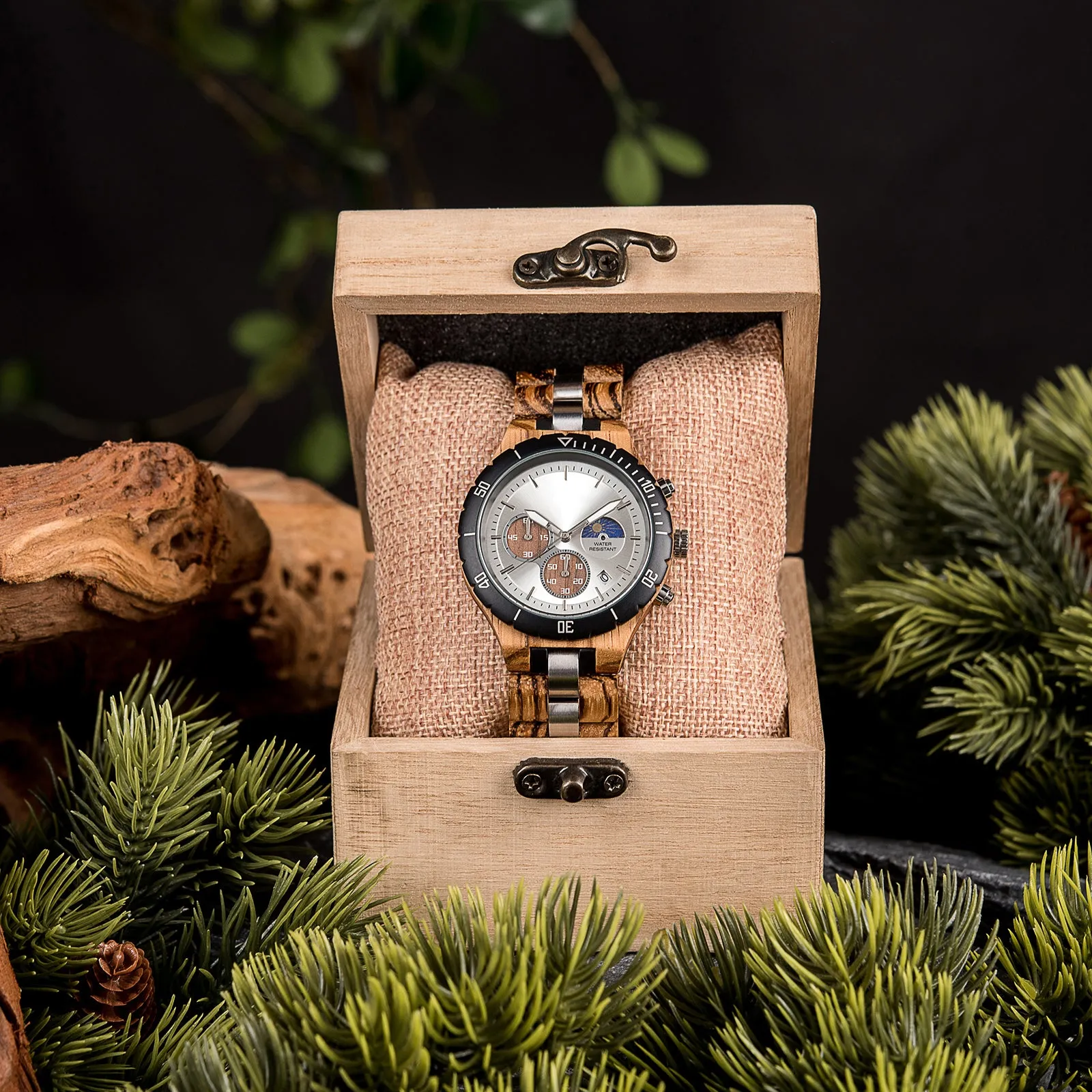STELZON - Men Wood Watch Chronograph