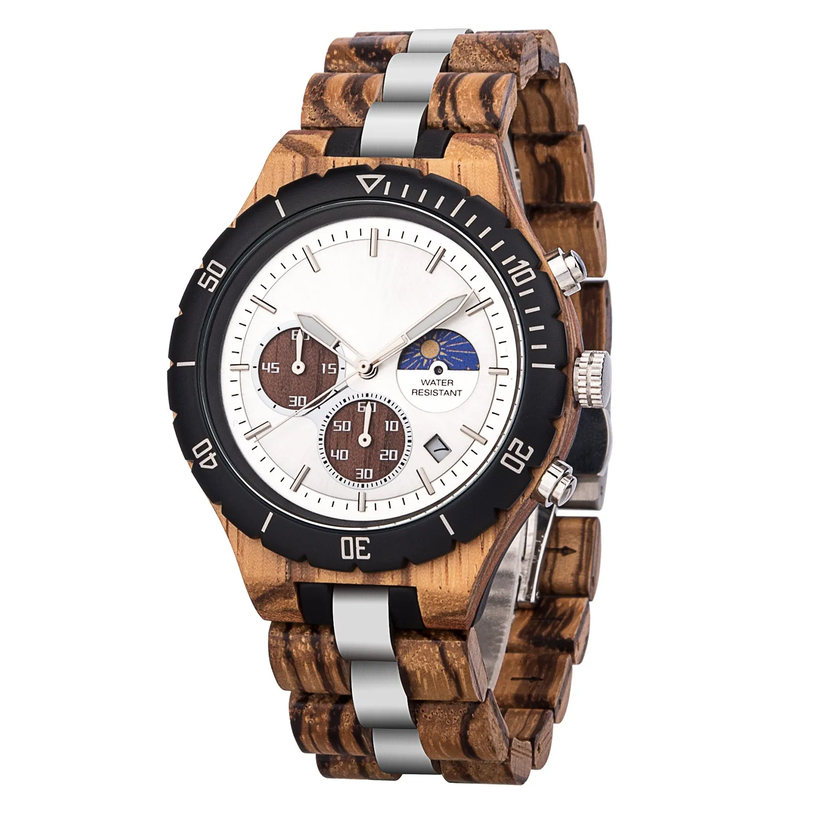 STELZON - Men Wood Watch Chronograph