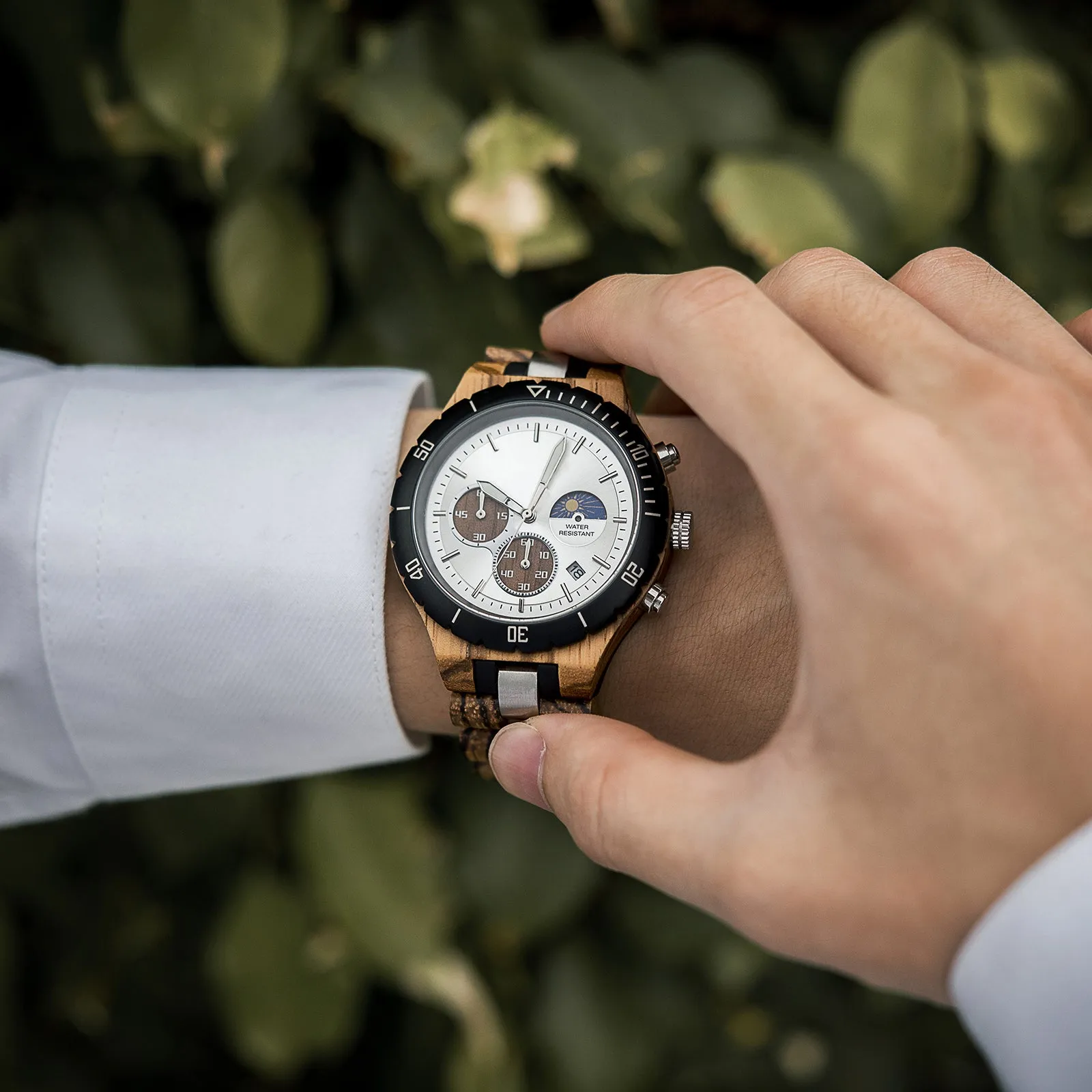 STELZON - Men Wood Watch Chronograph