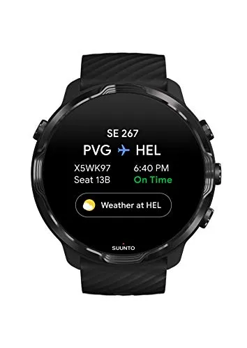 SUUNTO 7 Black, GPS Versatile Sports Watch with Google Wear OS, 24x7 Activity and Sleep Tracking
