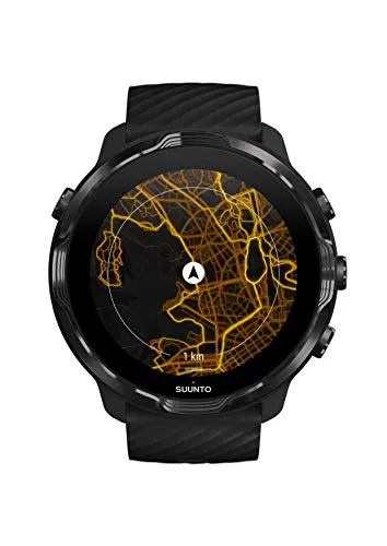 SUUNTO 7 Black, GPS Versatile Sports Watch with Google Wear OS, 24x7 Activity and Sleep Tracking